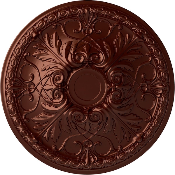 Ekena Millwork Tristan Ceiling Medallion (Fits Canopies up to 5 1/2"), Hand-Painted Antique Copper, 26"OD x 3"P CM26TNACS - main